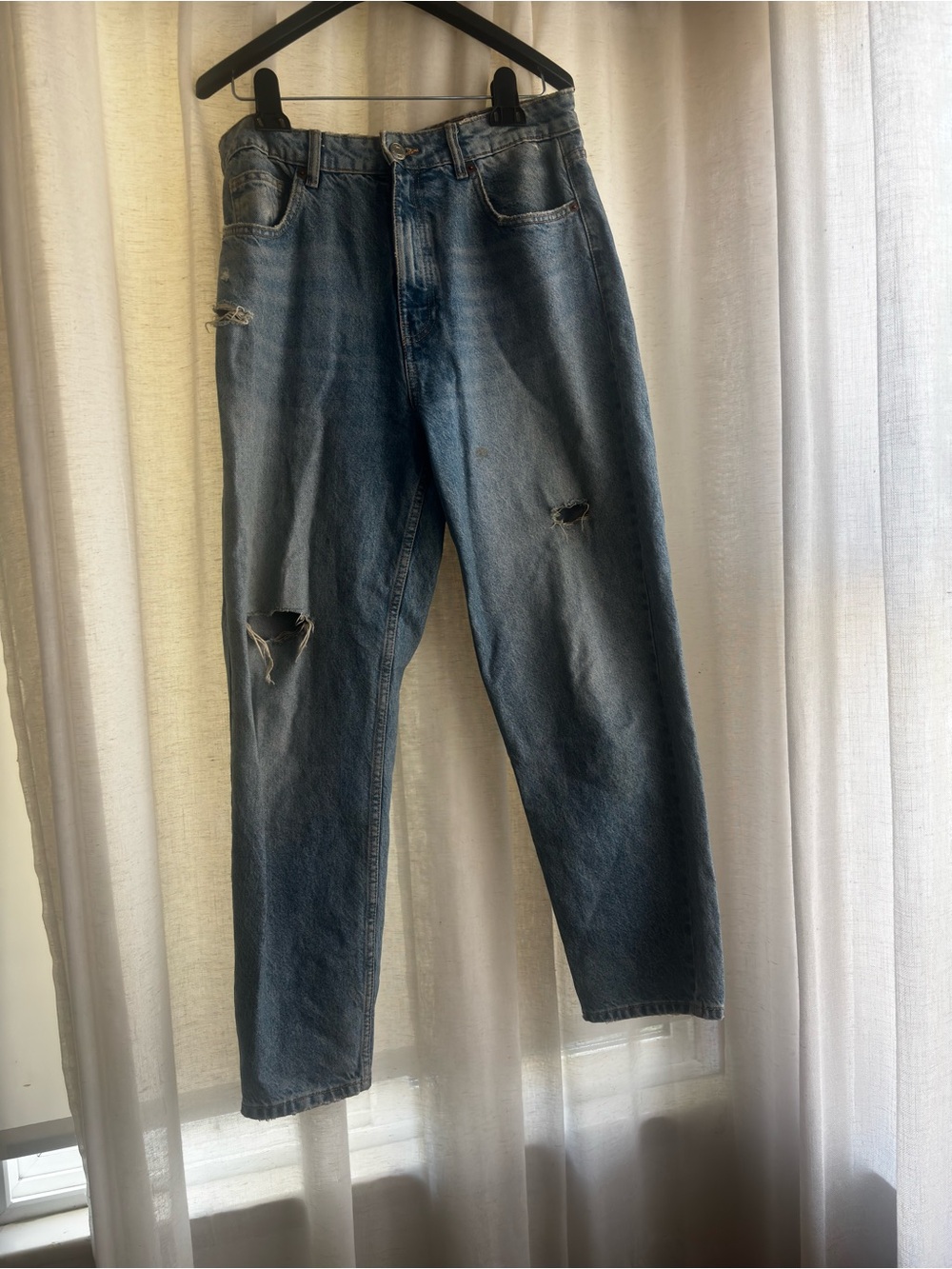 Zara Straight-Leg Women's Blue Jeans